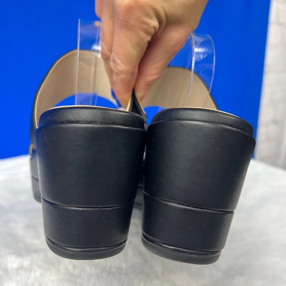 🚫|•GRAND AMBITION COLE HAAN•| Black Sandals Platform Dual Strap Size 8 - Picture 7 of 15